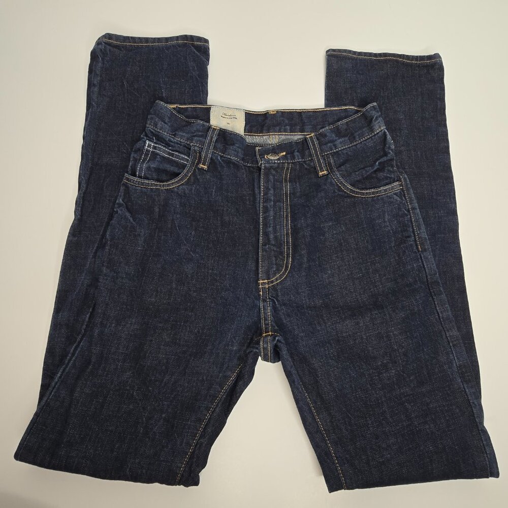 Billy Reid Jeans Mens 30 Selvedge Heirloom Blue Dark Wash Made in USA